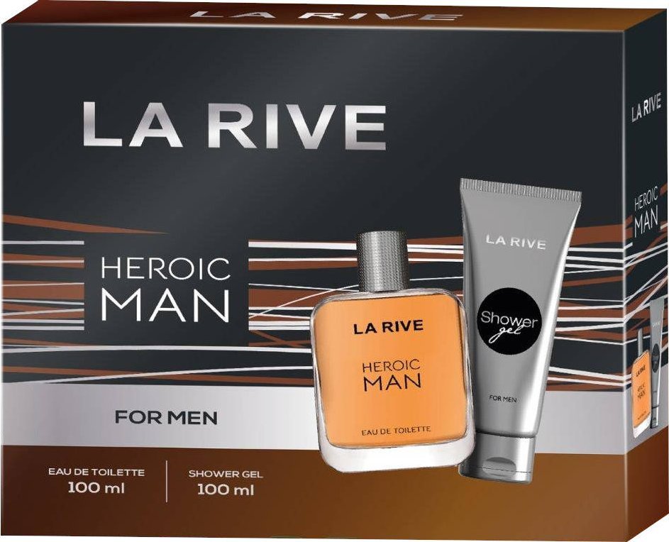 La Rive La Rive for Men Zestaw prezentowy Heroic Man (woda toaletowa 100ml+żel pod prysznic 100ml)