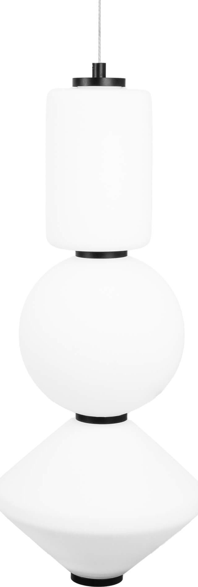 Lampa wisząca MAXlight Ledowa lampa wisząca Akiko do przedpokoju 23W czarna biała