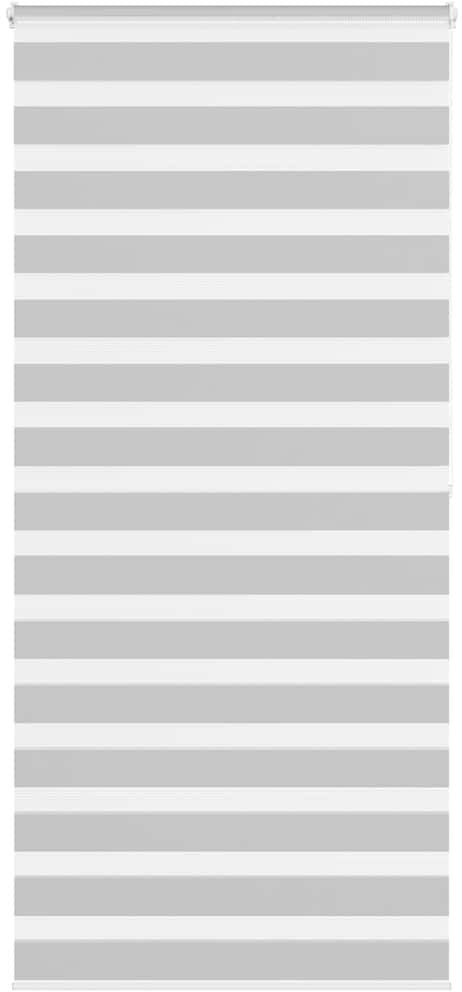 vidaXL Roleta zebra, jasnoszara, szerokość tkaniny 95,9 cm, poliester