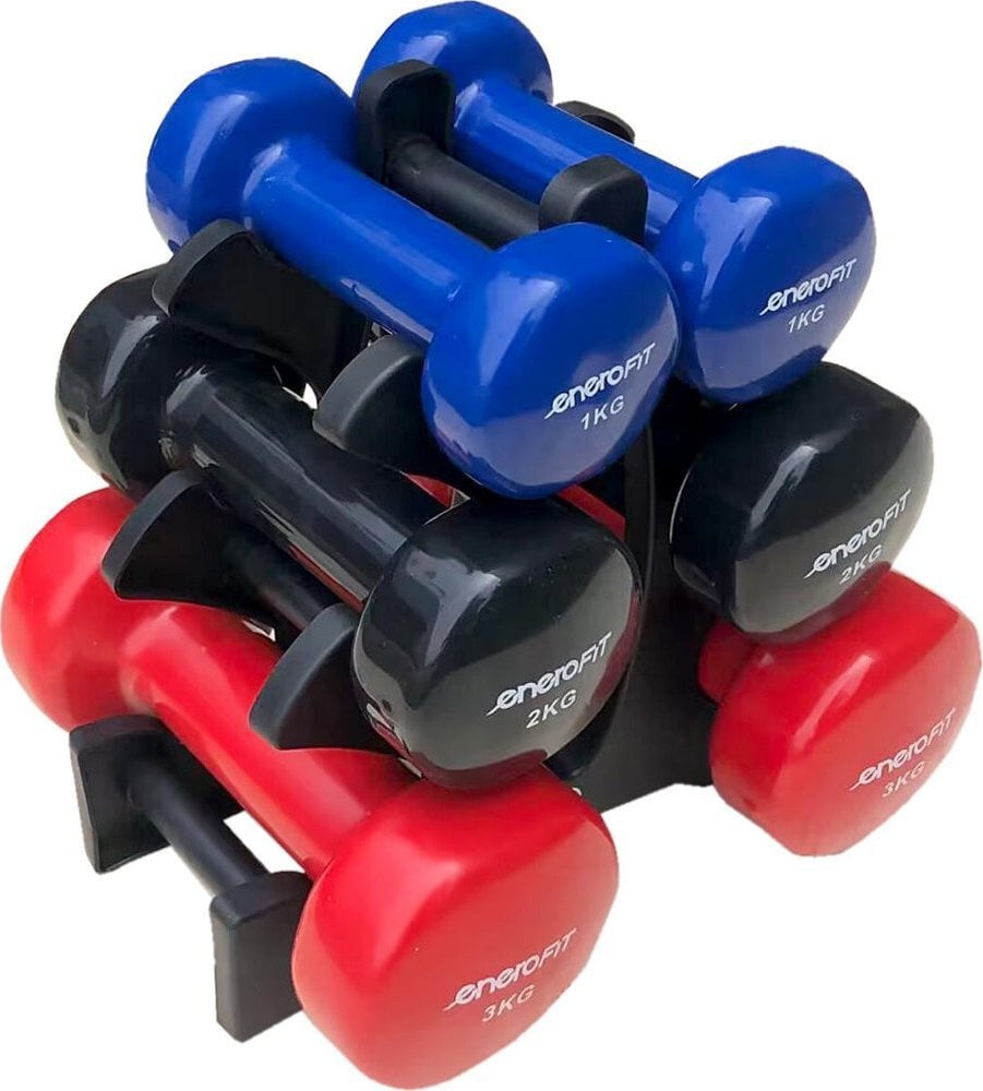 Eb Fit ZESTAW HANTLI VDB 12KG STOJAK CHOINKA ENERO FIT