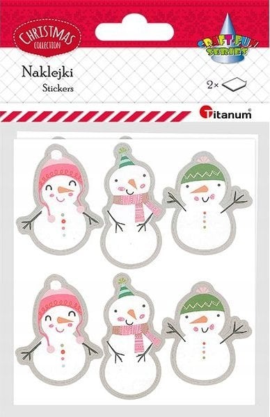 Teka Naklejki papierowe bałwanki