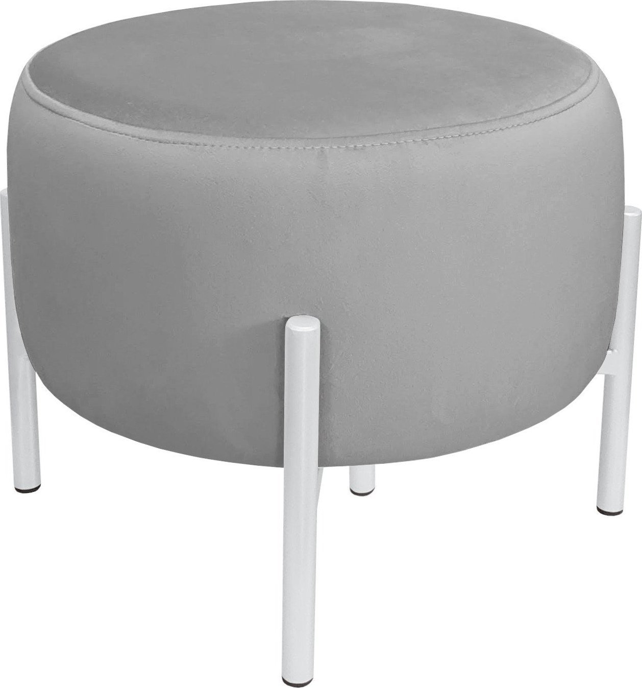 Atos Pufa OLA LOFT ławka podnóżek metal biała MG17