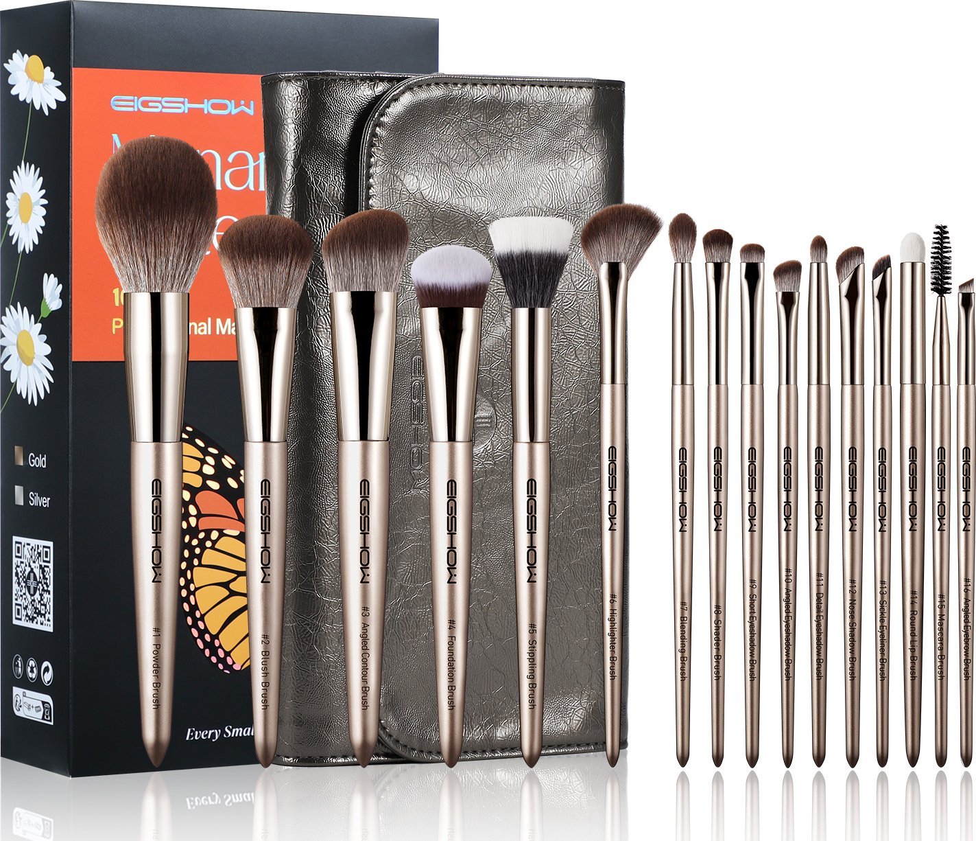 Eigshow Beauty Eigshow Beauty Zestaw 16 pędzli Monarch Butterfly Professional