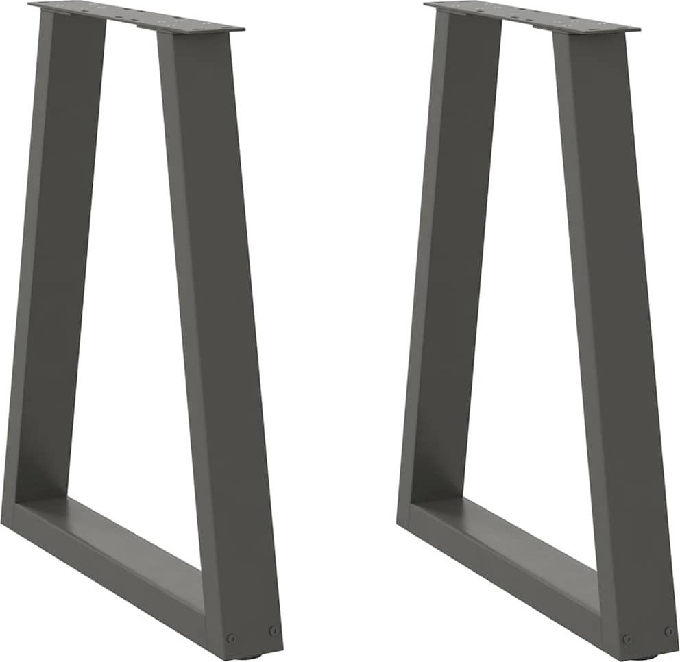 vidaXL vidaXL Nogi do stolika kawowego, 2 szt., antracyt, 60x(72-73) cm, stal
