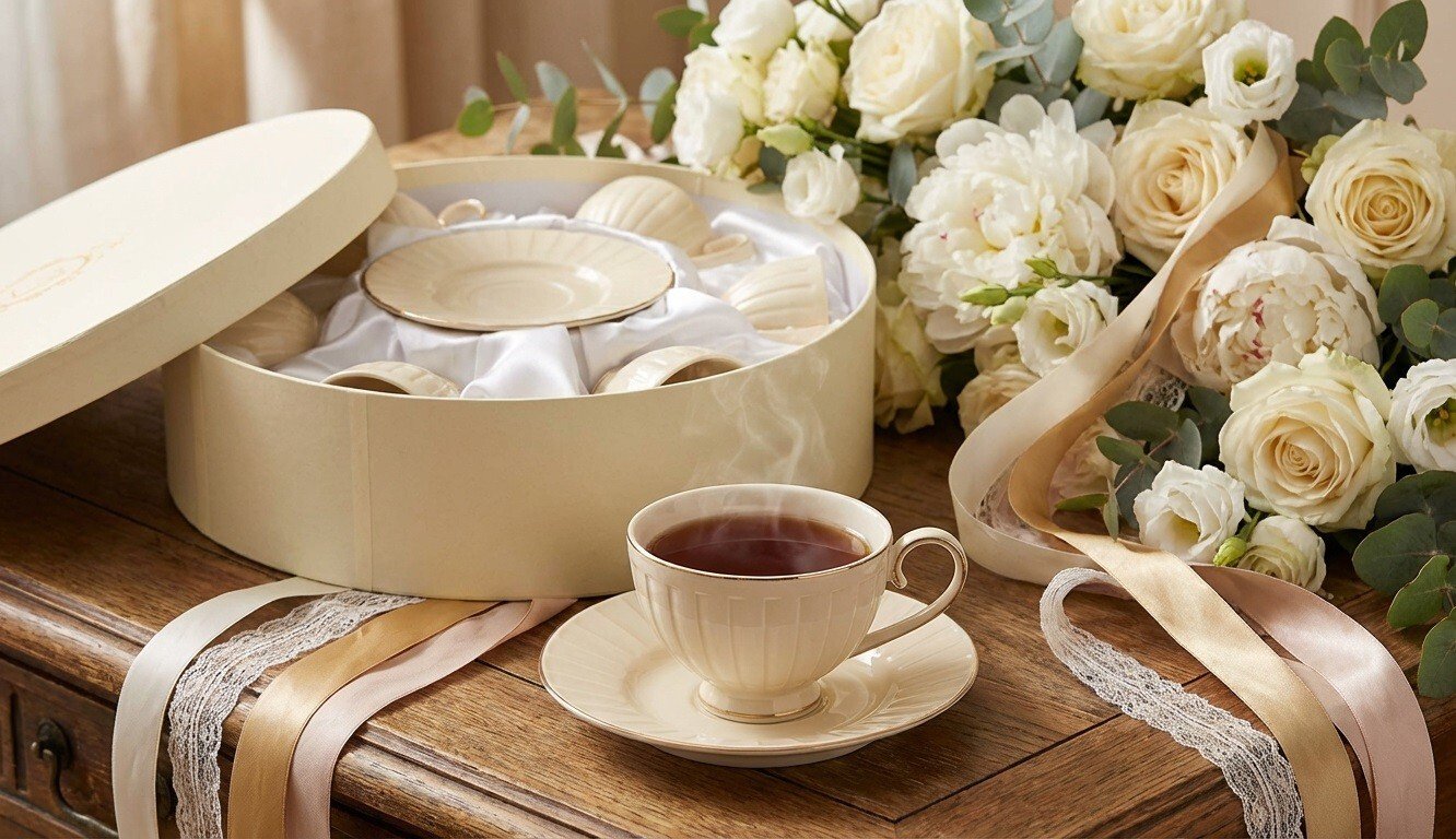 Komplet 6 filiżanek 220 ml + spodki Nina