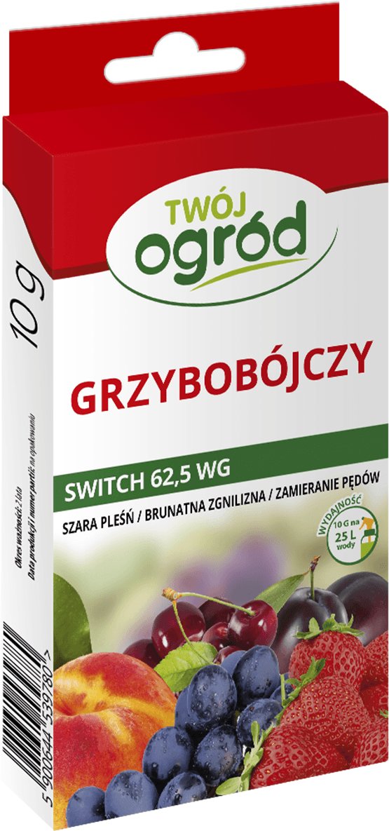 Switch 62.5 WG (cyprodynil, fludioksonil) Twój Ogród - środek grzybobójczy 10 g