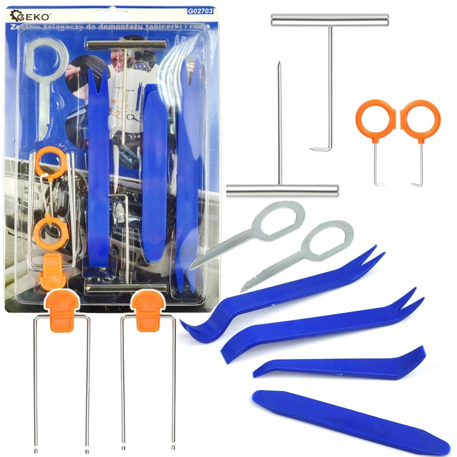Zestaw ściągaczy do demontażu tapicerki i radia(50)