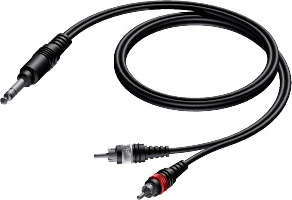 Kabel Procab PROCAB CAB719/3 Wtyk męski stereo 6,3 mm – 2 x złącze męskie RCA/cinch, 3 m