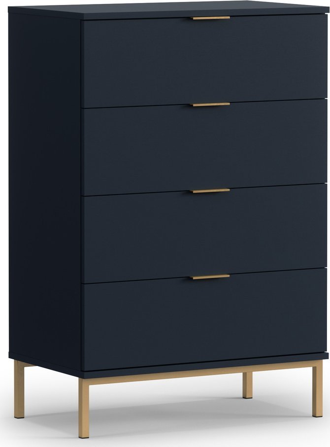 Ravio Granatowa komoda Pula K4SZ z czterema szufladami