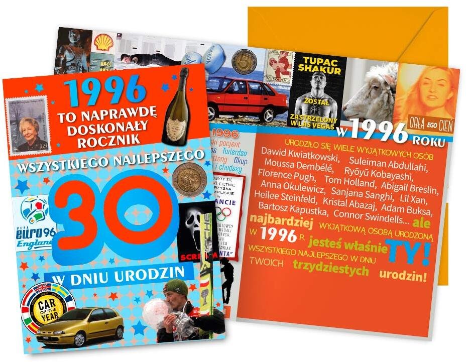 Karnet Urodziny 30