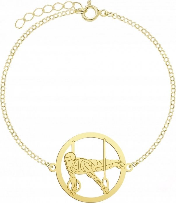 MEJK Jewellery Bransoletka Złota Gimnastyka Przyrządowa 925 Prezent GRAWER GRATIS