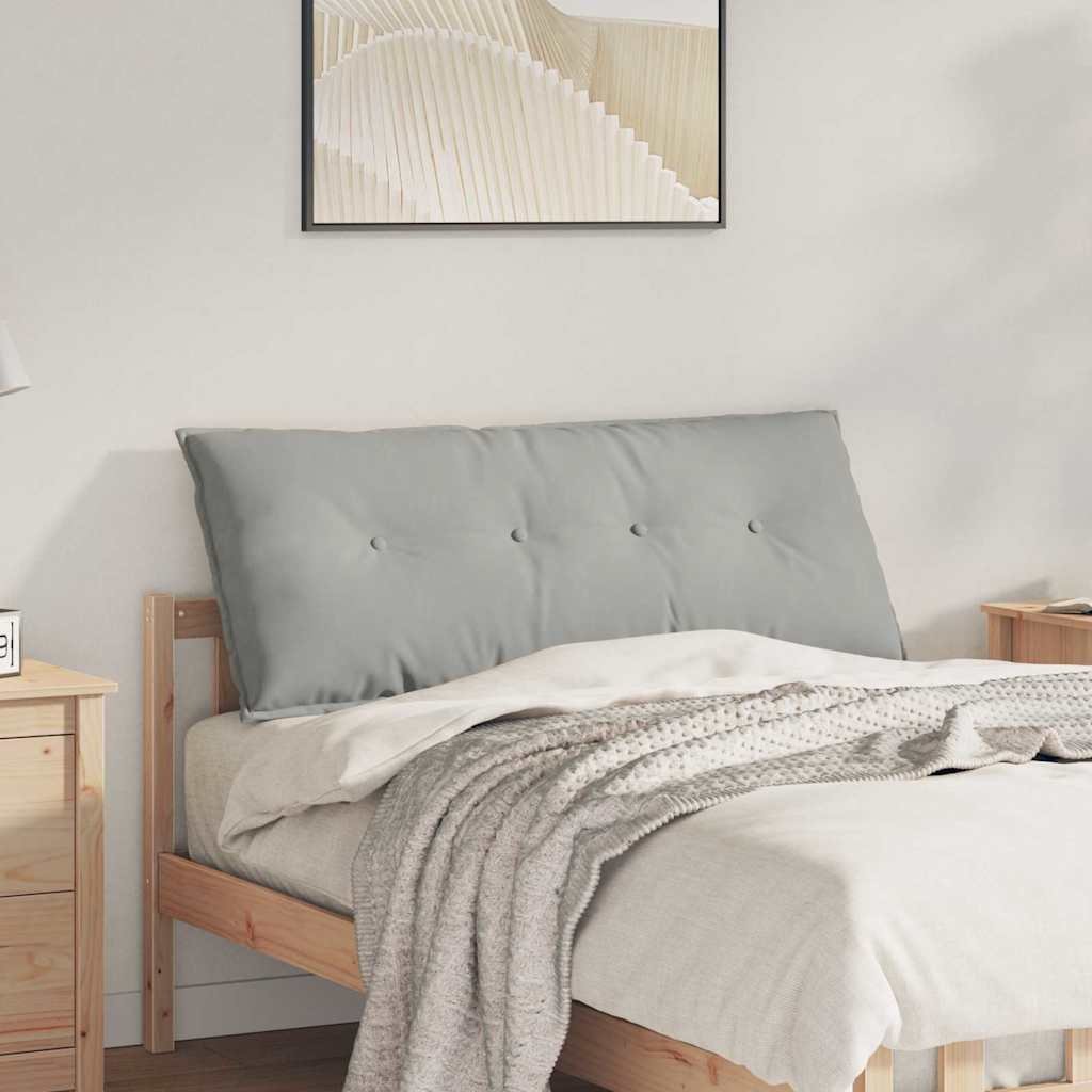 vidaXL Poduszka na plecy Jasnoszary 120 x 50 cm Tkanina mikrofibrowa