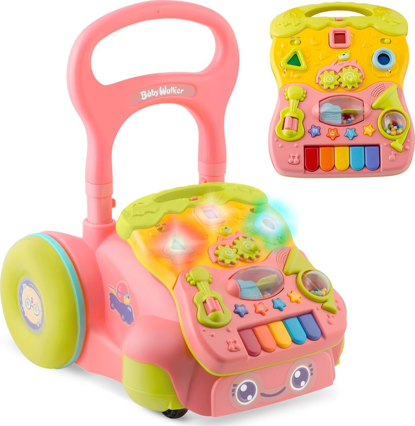 Ricokids Chodzik edukacyjny z muzyką 2w1 RK-744 Ricokids różowy