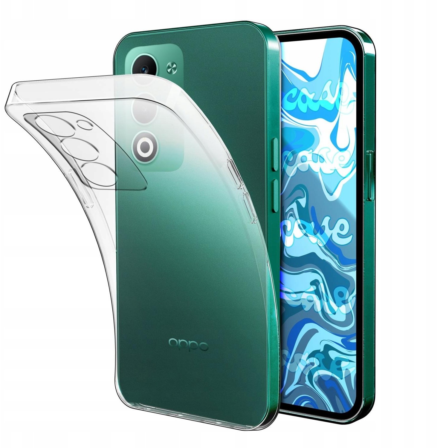 4kom.pl Etui Do Oppo A5 5G (Przezroczysty, Silikonowy, Obudowa, Case, Plecy)