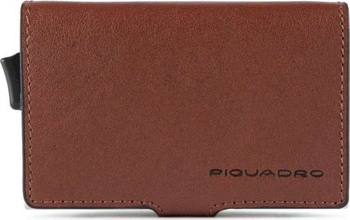 Piquadro Piquadro, Black Square, Leather, Card Holder, Square Sliding System, PP5649B3R-TM, Brown, For Men For Men