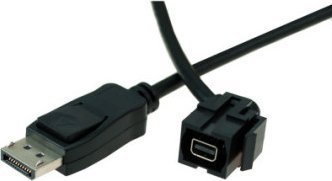 Adapter AV Bachmann BACHMANN Keystone Mini Displayport/Displayport, zwart