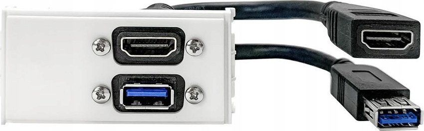 VivoLink Vivolink WI221295 gniazdko elektryczne HDMI + USB A Biały