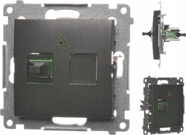 Kontakt-Simon Gniazdo światłowodowe, optyczne Kontakt Simon 54 DGS1.01/49 pojedyncze SC/APC moduł czarne