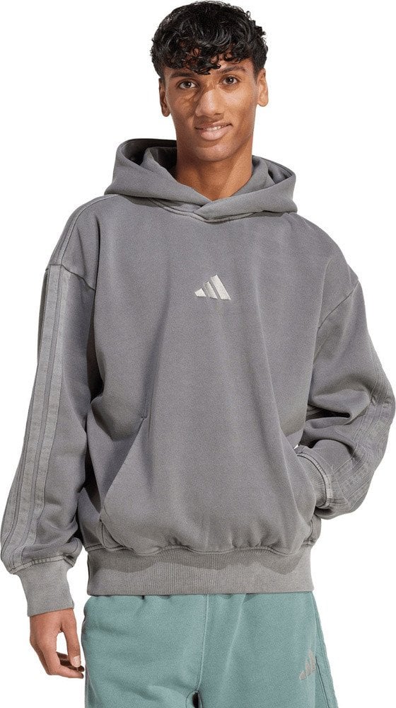 Bluza męska adidas ALL SZN Fleece Washed Hoodie szara JL6539 L