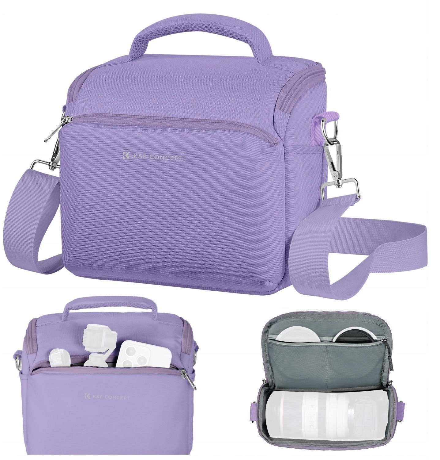 Kabura Torba Fotograficzna Foto Sling Na Aparat Dslr Dron Kamerę Gimbal K&f / Kf13.179v7 / Fioletowy