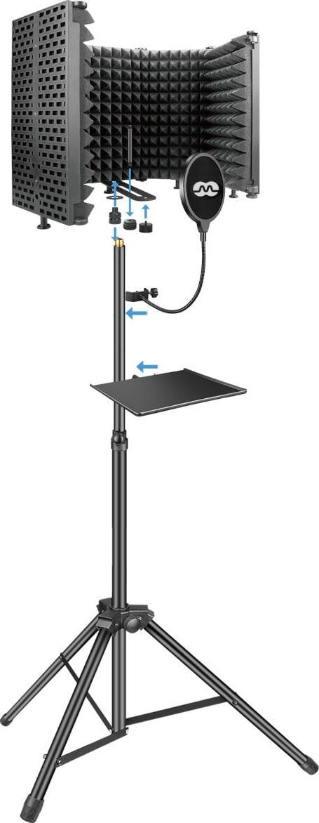 Mozos Zestaw Kabina akustyczna + statyw + pop filtr MSHIELD-CABIN-SET