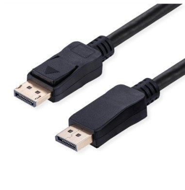 VALUE Kabel DisplayPort, v2.1, 16K@60Hz, 80Gbit/s, UHBR20, DP-DP, M/M, czarny, 1 m