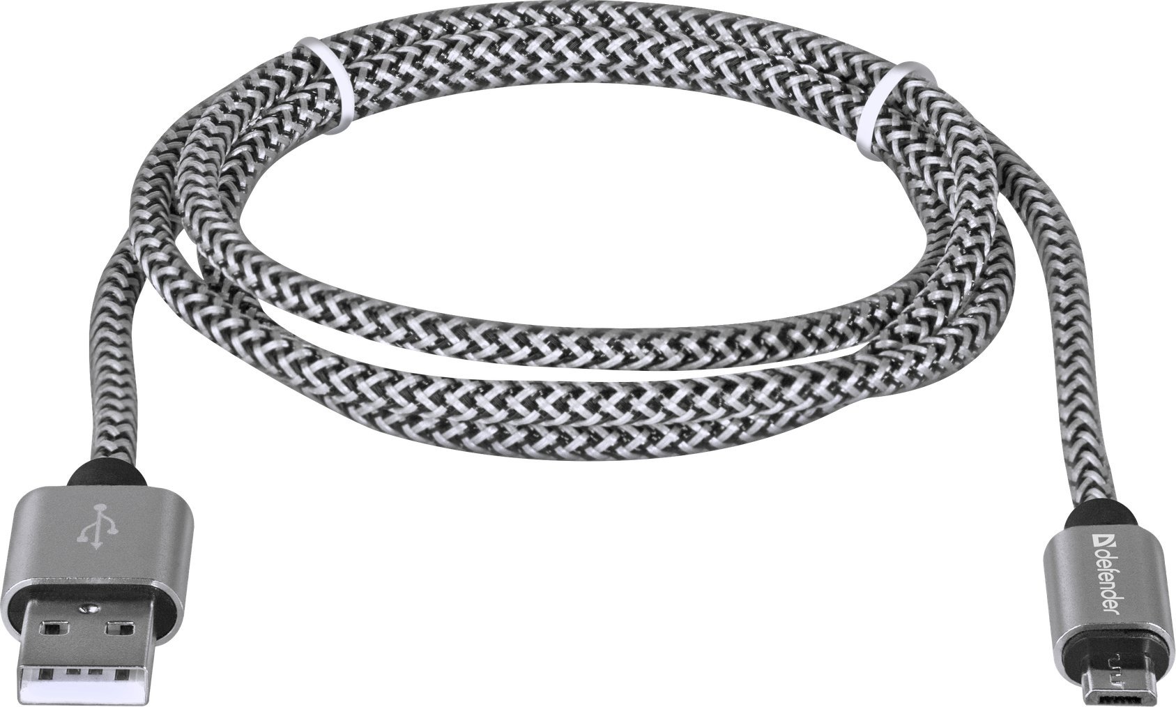 Kabel USB Defender USB-A - microUSB 1 m Czarny (87803)