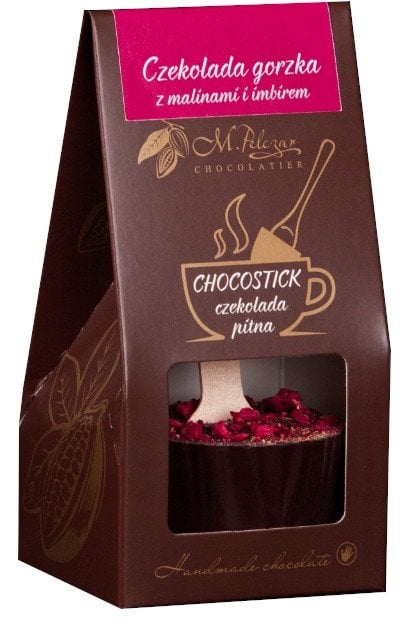 M.Pelczar Chocolatier Chocostick - Czekolada gorzka z nutą maliny i imbiru 60g