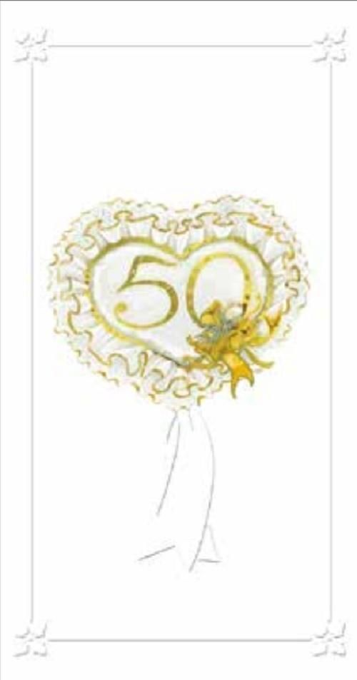 DaVinci Karnet 10x23 + koperta Rocznica 50