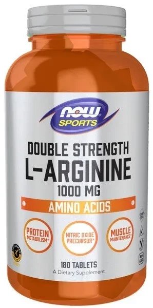 Now Foods - L-Arginine, 1000mg - 180 tabletek