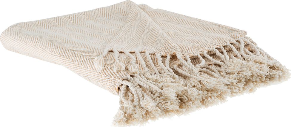 Beliani Koc 130 x 160 cm beżowy TILMI