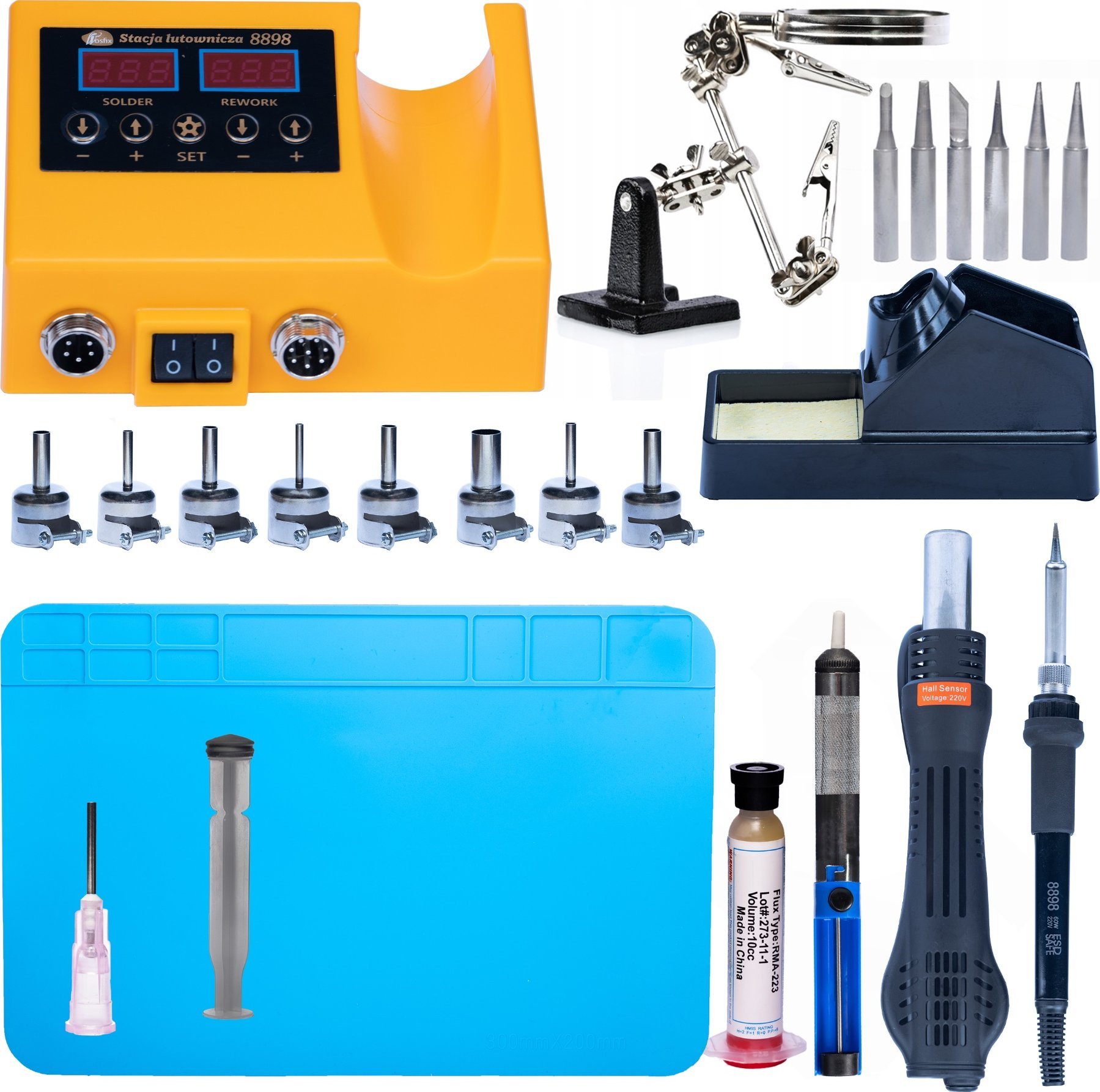 Rosfix STACJA LUTOWNICZA LUTOWNICA MATA GROTY DYSZE ODSYSACZ TRZECIA RĘKA TOPNIK