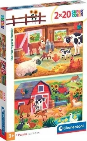 Clementoni Puzzle SuperColor The Farmyard Family 2x20 elementów (24818)
