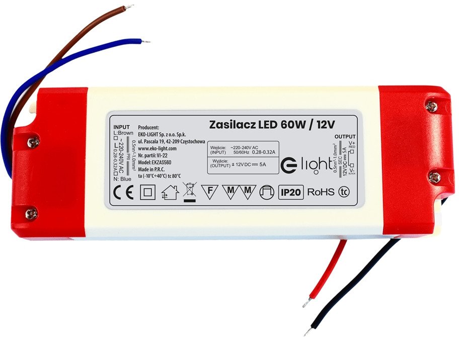 Zasilacz LED EKZAS560 Ekolight 60W IP20