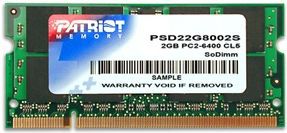 Pamięć do laptopa Patriot Signature, SODIMM, DDR2, 2 GB, 800 MHz, CL6 (PSD22G8002S)