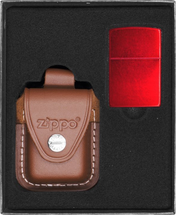 Zestaw ZIPPO Zapalniczka CANDY APPLE RED MT LTR Prezentowy No2