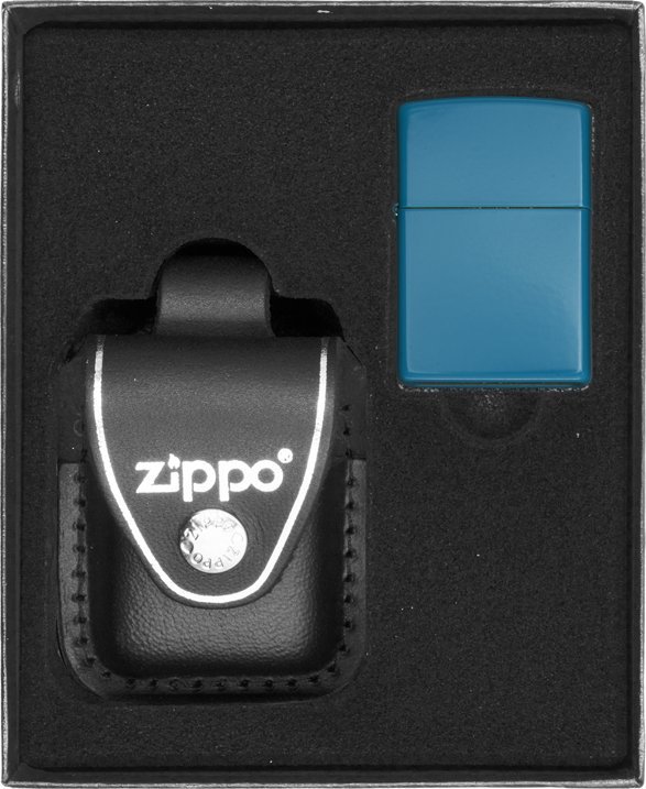 Zestaw ZIPPO Zapalniczka REG FLAT TURQ Prezentowy No3