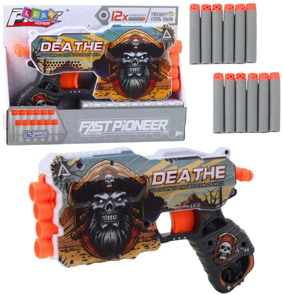 Pistolet Na Strzałki Piankowe Piracki Magazynek na 4 Strzałki 12szt. EDUKAMP