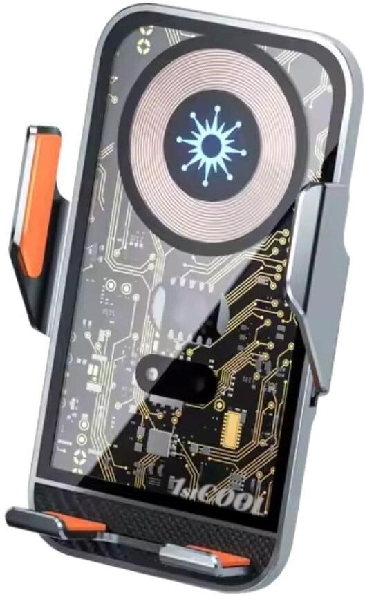 Ładowarka 1stCOOL Bezprzewodowa QI nabięjka 15W, do samochodu, MagSafe, USB-C, czarna