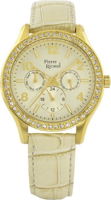 Zegarek Pierre Ricaud Zegarek damski Pierre Ricaud P21069.1251QFZ żółty