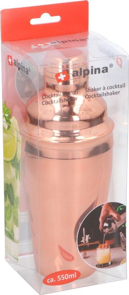 Alpina SHAKER DO KOKTAJLI 550ML ALPINA CZERWONE ZŁOTO