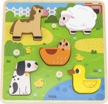 Viga Viga 44662 Drewniane puzzle - Farma