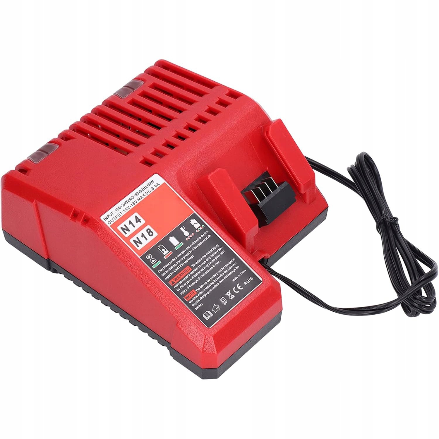 ŁADOWARKA M12-18FC ZAMIENNIK NA AKUMULATORY MILWAUKEE M12 M14 M18 12V18V