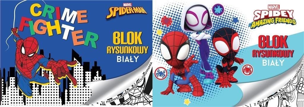 Beniamin Blok rysunkowy A4/20K biały Spider Man