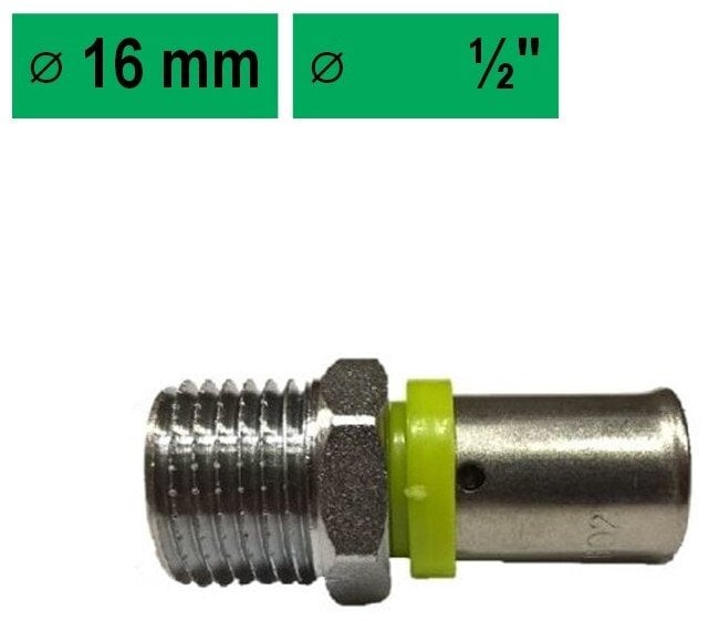 MALE COUPLING 16 X 2,00 - 1/2M