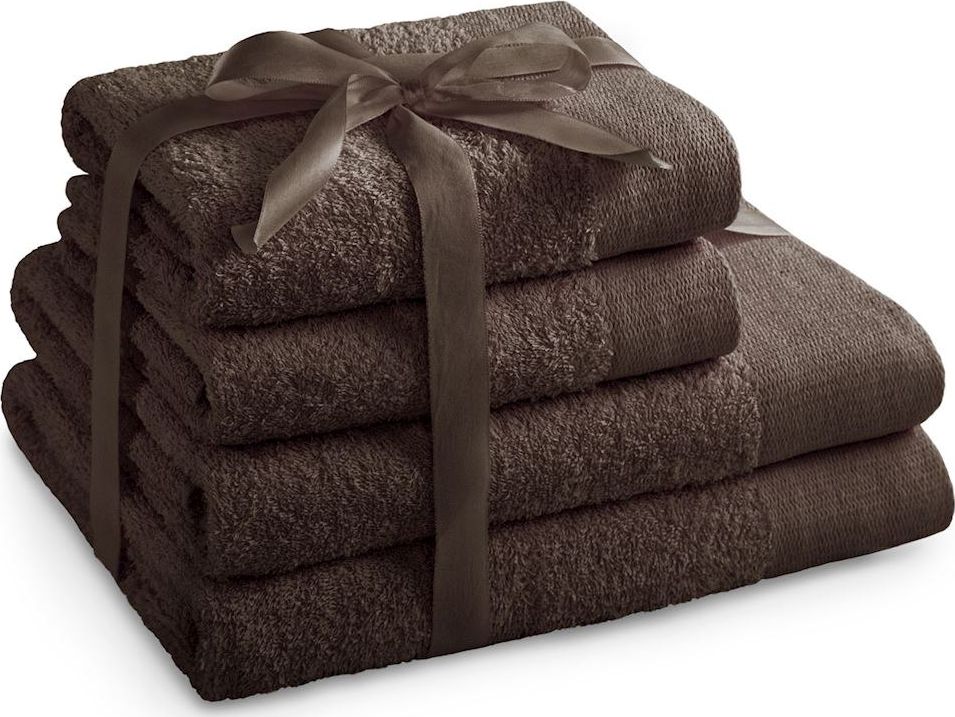 AmeliaHome TOWEL/AH/AMARI/BRO/SET2*70x140+2*50x100