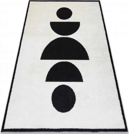 Dywany Łuszczów Dywan MODE 8598 geometryczny krem / czarny, 200x290 cm