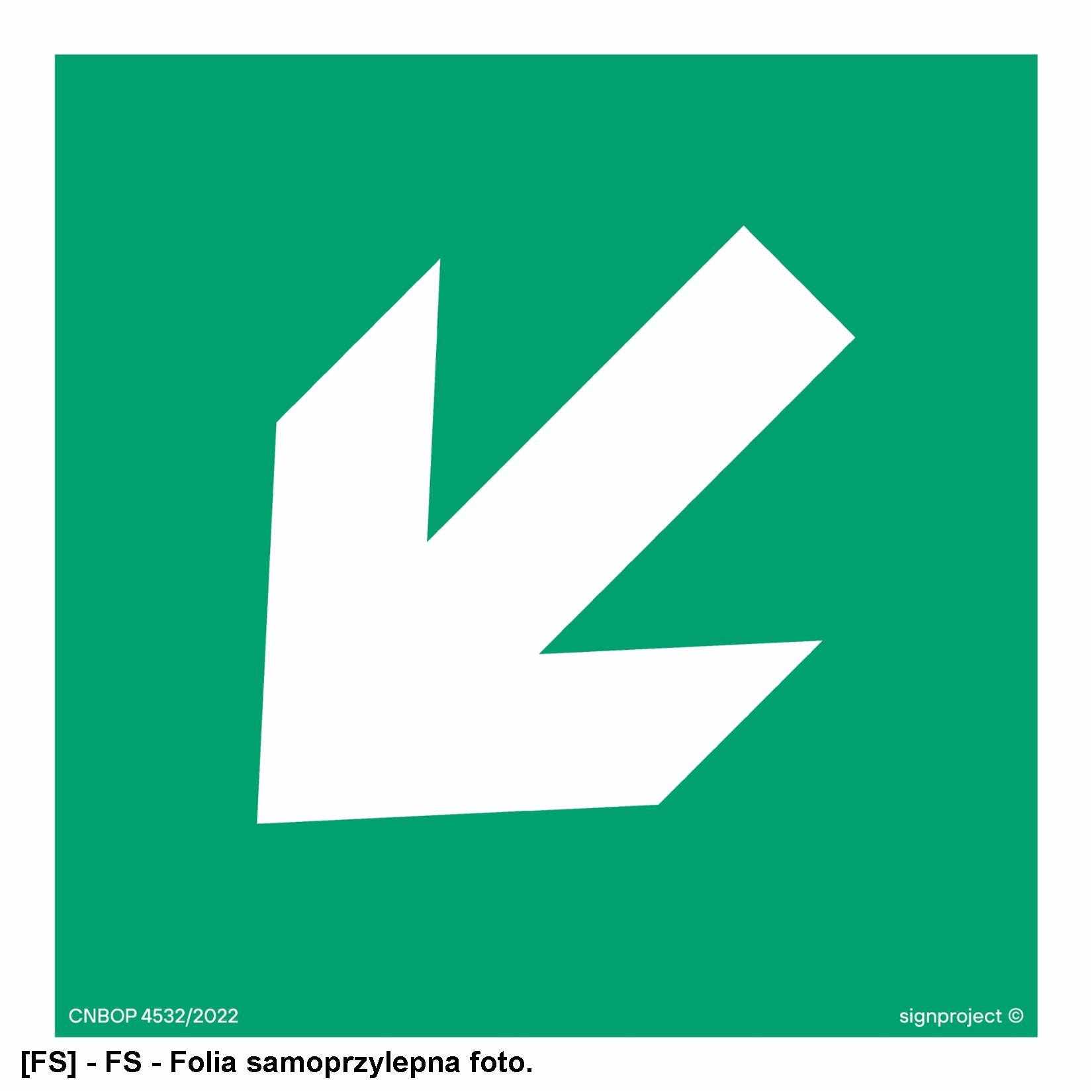 AE006 - Kierunek drogi ewakuacyjnej 250x250