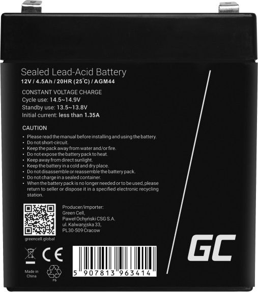 Green Cell Akumulator 12V/4.5Ah (AGM44)