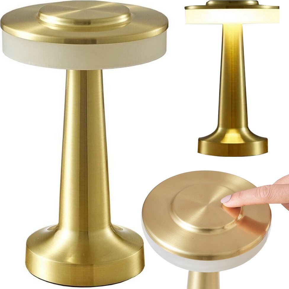 Lampka biurkowa Verk Lampka nocna stołowa dotykowa lampa 3 stopniowa do sypialni bezprzewodowa Lampka nocna stołowa dotykowa lampa 3 stopniowa do sypi